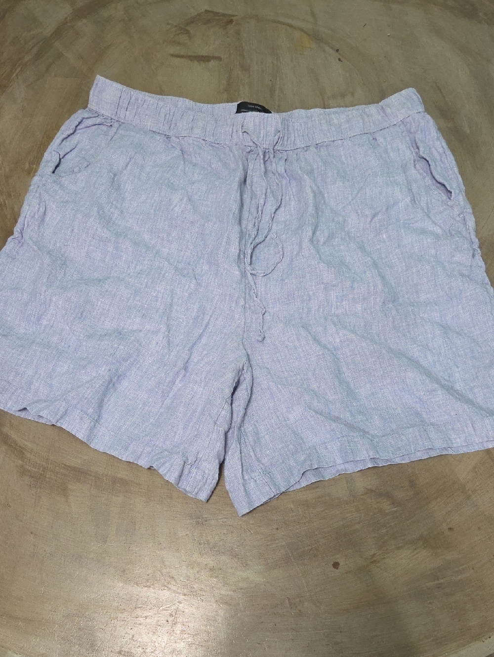 Tahari Light Linen Drawstring Shorts